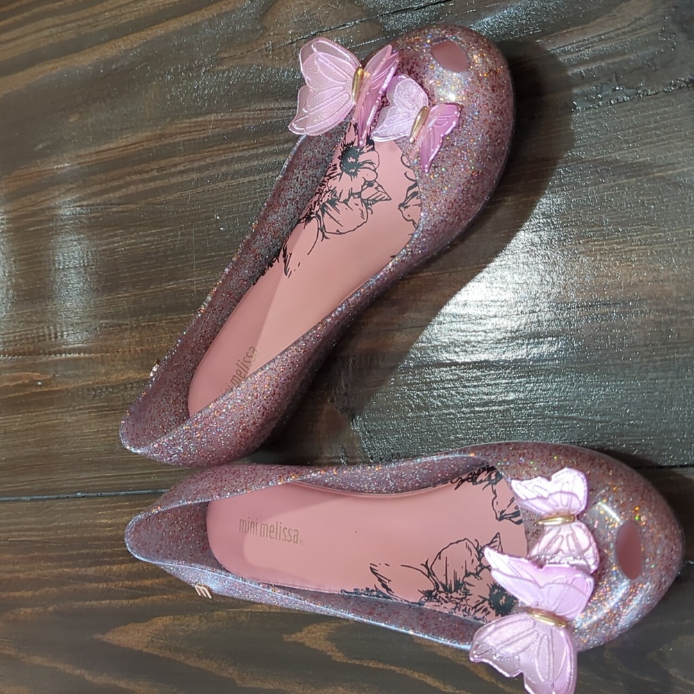 Mel Mini Melissa Pink Butterfly Shoes